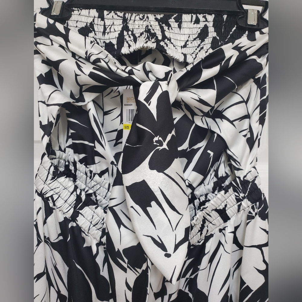 MICHEAL Michael Kors Satin Print Jumpsuit/Palm Print - Picture 6 of 9